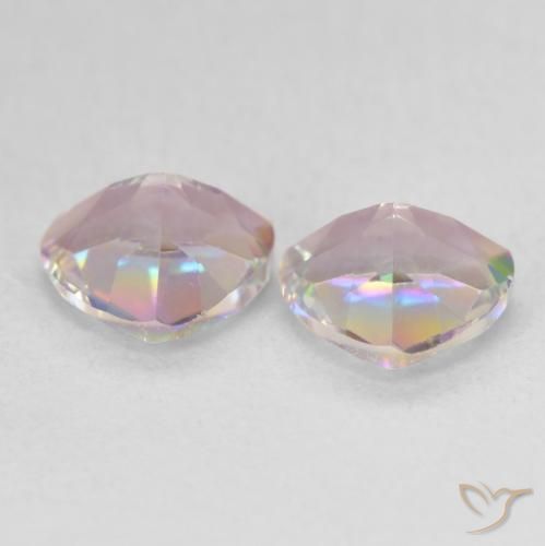 Gemme di Quarzo mistico Multicolore naturale da 1.35 ct, Taglio trillion, VVS