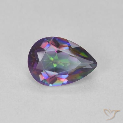 Quarzo mistico Multicolore naturale da 0.61 ct, Forma a pera, VVS-VS