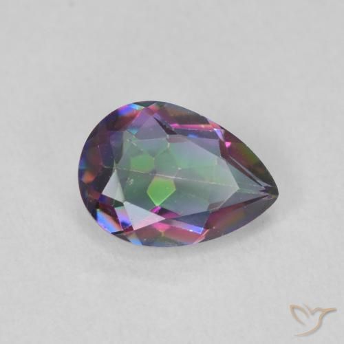 Quarzo mistico Multicolore naturale da 0.65 ct, Forma a pera, VVS-VS