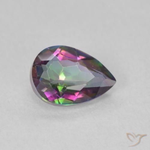 Quarzo mistico Multicolore naturale da 0.66 ct, Forma a pera, VVS-VS