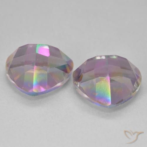 Gemme di Quarzo mistico Multicolore naturale da 5.02 ct, Taglio trillion, VVS-VS