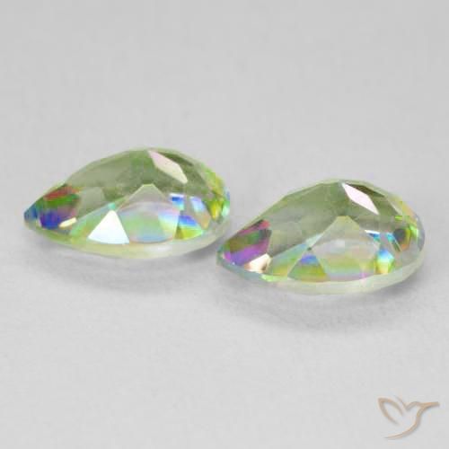 Gemme di Quarzo mistico Multicolore naturale da 2.19 ct, Forma a pera, VVS