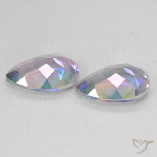 Gemme di Quarzo mistico Multicolore naturale da 3.31 ct, Forma a pera, VVS-VS