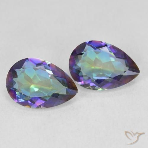 Gemme di Quarzo mistico Multicolore naturale da 3.42 ct, Forma a pera, VVS-VS
