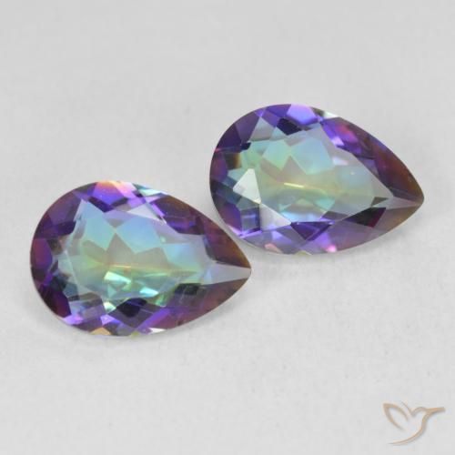 Gemme di Quarzo mistico Multicolore naturale da 3.43 ct, Forma a pera, VVS-VS