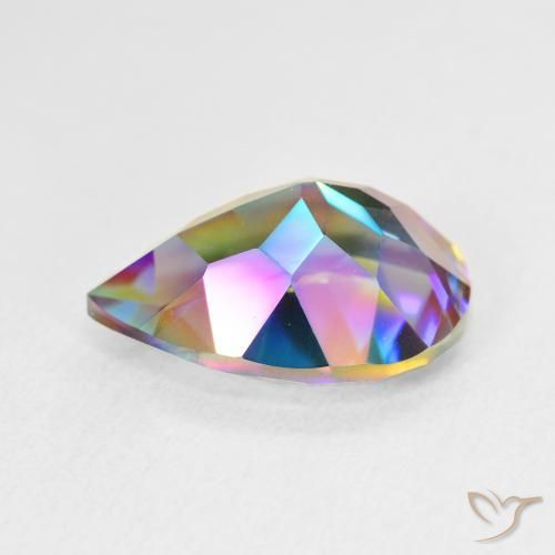 Quarzo mistico Multicolore naturale da 4.91 ct, Forma a pera, VVS