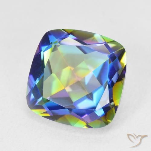 Quarzo mistico Multicolore naturale da 6.64 ct, Cuscino, VVS