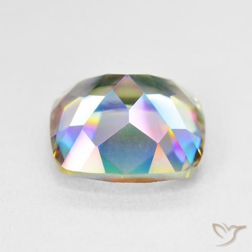 Quarzo mistico Multicolore naturale da 6.64 ct, Cuscino, VVS