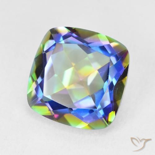 Quarzo mistico Multicolore naturale da 6.69 ct, Cuscino, VVS