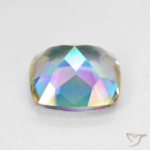 Quarzo mistico Multicolore naturale da 6.69 ct, Cuscino, VVS
