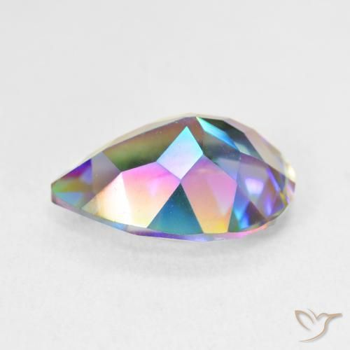 Quarzo mistico Multicolore naturale da 4.90 ct, Forma a pera, VVS