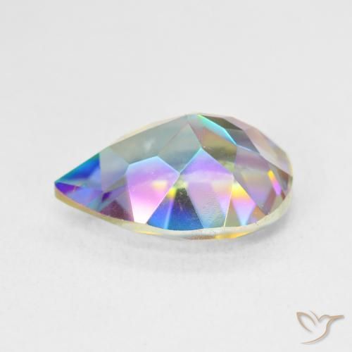 Quarzo mistico Multicolore naturale da 5.07 ct, Forma a pera, VVS