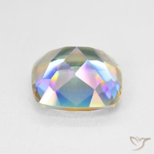 Quarzo mistico Multicolore naturale da 6.58 ct, Cuscino, VVS