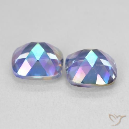 Gemme di Quarzo mistico Multicolore naturale da 4.15 ct, Cuscino, VVS-VS
