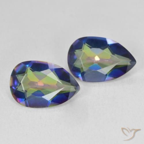 Gemme di Quarzo mistico Multicolore naturale da 4.75 ct, Forma a pera, VVS-VS