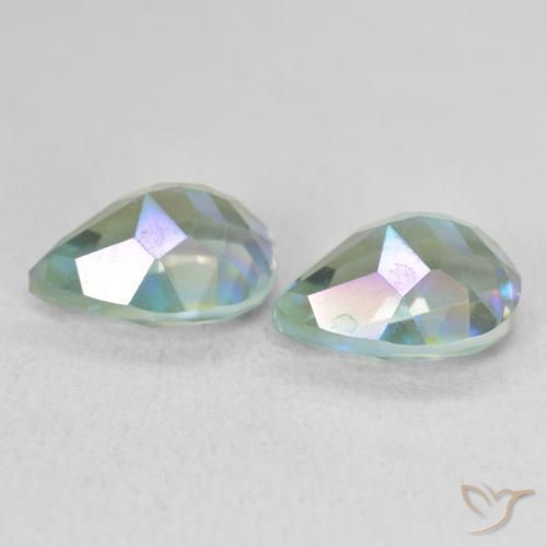 Gemme di Quarzo mistico Multicolore naturale da 3.31 ct, Forma a pera, VVS-VS