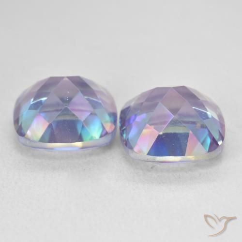 Gemme di Quarzo mistico Multicolore naturale da 8.55 ct, Cuscino, VVS-VS