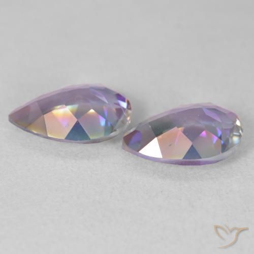 Gemme di Quarzo mistico Multicolore naturale da 3.26 ct, Forma a pera, VVS-VS