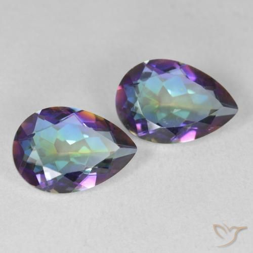 Gemme di Quarzo mistico Multicolore naturale da 3.50 ct, Forma a pera, VS