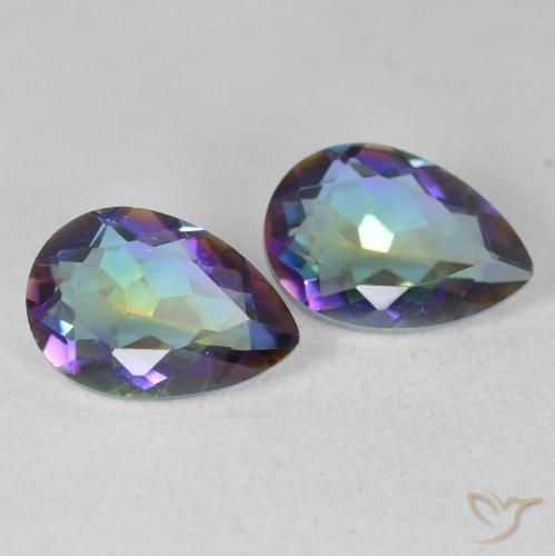 Gemme di Quarzo mistico Multicolore naturale da 3.33 ct, Forma a pera, VS