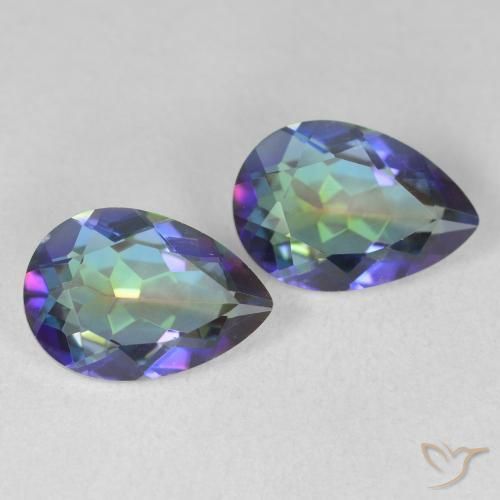 Gemme di Quarzo mistico Multicolore naturale da 3.37 ct, Forma a pera, VS