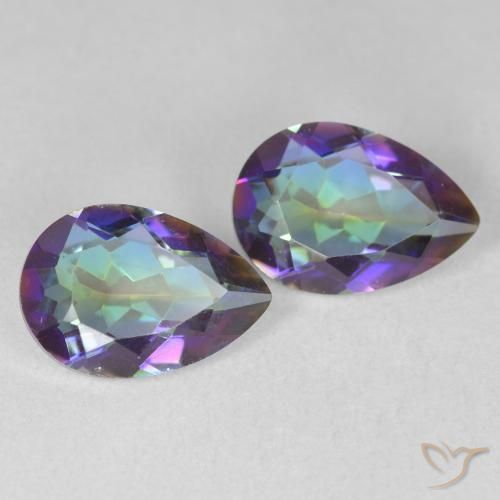 Gemme di Quarzo mistico Multicolore naturale da 3.37 ct, Forma a pera, VS