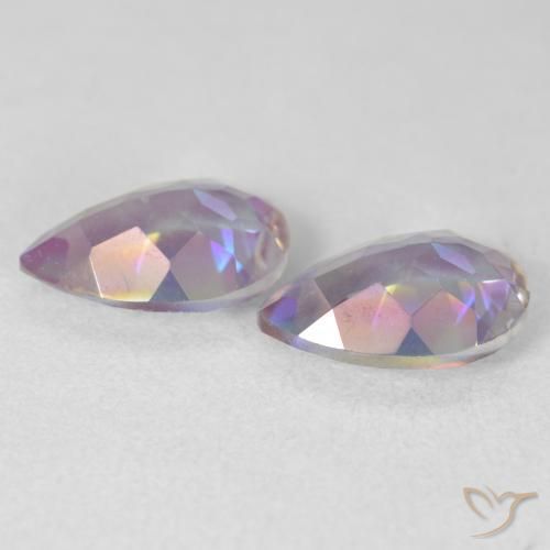 Gemme di Quarzo mistico Multicolore naturale da 3.37 ct, Forma a pera, VS