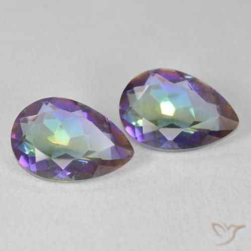 Gemme di Quarzo mistico Multicolore naturale da 3.33 ct, Forma a pera, VS