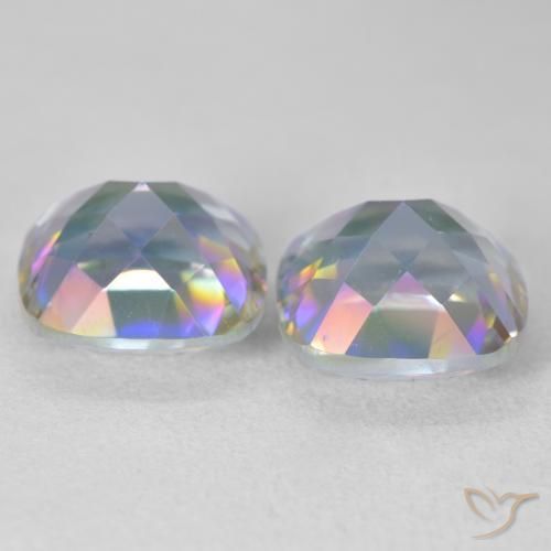 Gemme di Quarzo mistico Multicolore naturale da 8.49 ct, Cuscino, VVS-VS