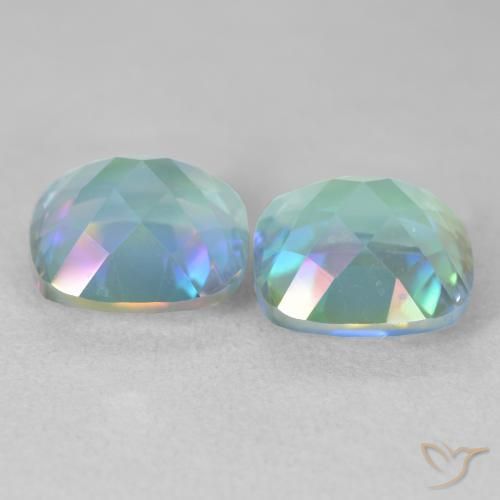 Gemme di Quarzo mistico Multicolore naturale da 8.26 ct, Cuscino, VVS-VS