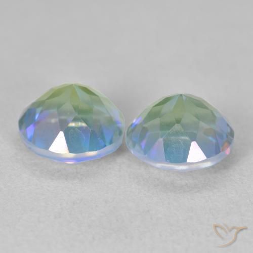 Gemme di Quarzo mistico Multicolore naturale da 3.82 ct, Rotondo, VVS-VS