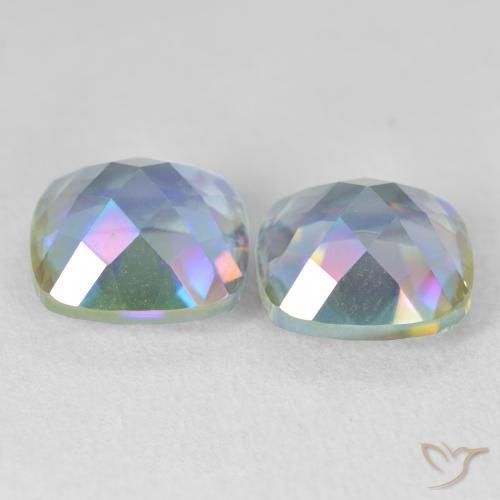 Gemme di Quarzo mistico Multicolore naturale da 8.47 ct, Cuscino, VVS
