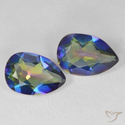 Gemme di Quarzo mistico Multicolore naturale da 5.29 ct, Forma a pera, VVS-VS