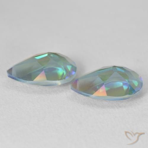 Gemme di Quarzo mistico Multicolore naturale da 5.29 ct, Forma a pera, VVS-VS