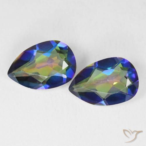 Gemme di Quarzo mistico Multicolore naturale da 5.00 ct, Forma a pera, VVS
