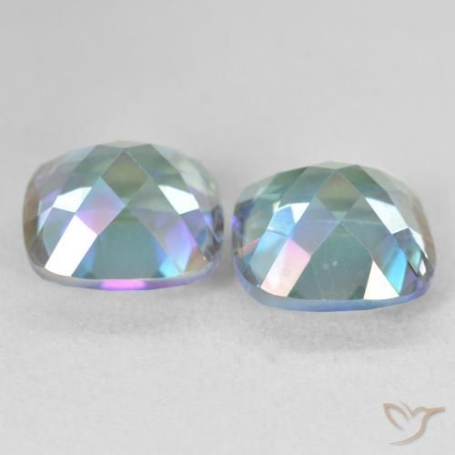 Gemme di Quarzo mistico Multicolore naturale da 8.30 ct, Cuscino, VVS