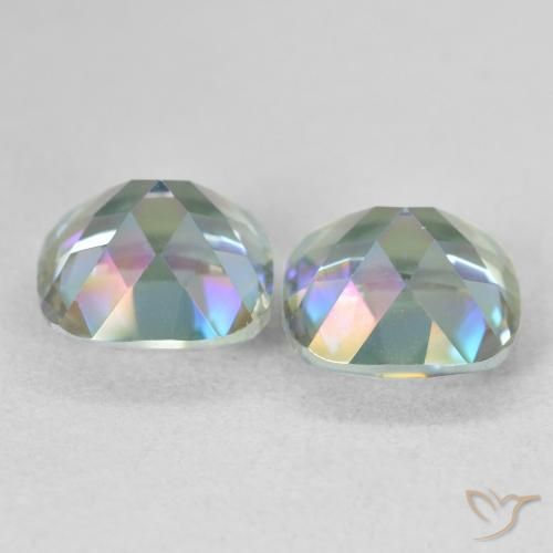 Gemme di Quarzo mistico Multicolore naturale da 4.13 ct, Cuscino, VVS