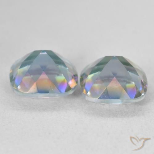 Gemme di Quarzo mistico Multicolore naturale da 4.03 ct, Taglio a cuscino, VVS