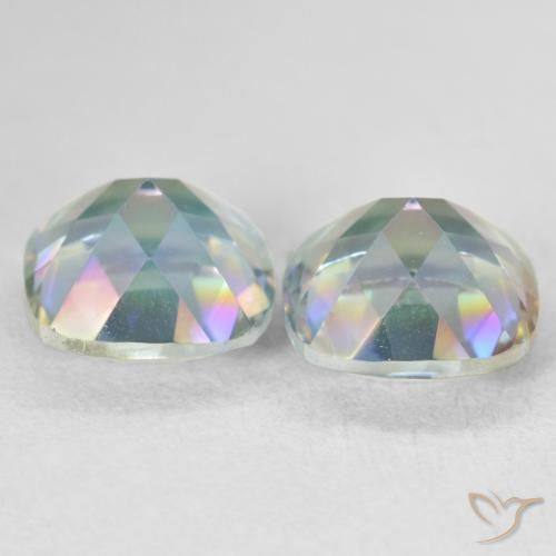 Gemme di Quarzo mistico Multicolore naturale da 4.17 ct, Cuscino, VVS