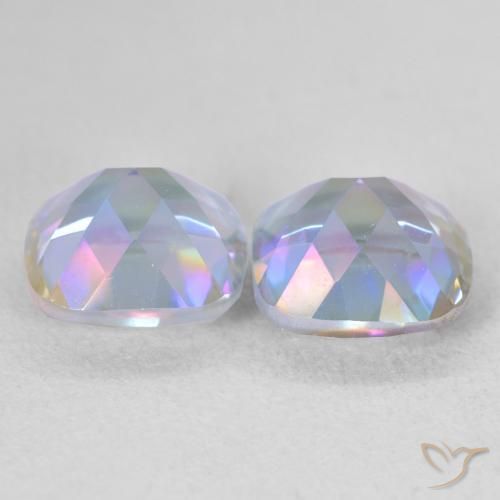Gemme di Quarzo mistico Multicolore naturale da 4.15 ct, Cuscino, VVS