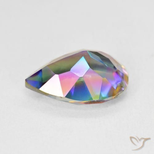 Quarzo mistico Multicolore naturale da 4.82 ct, Forma a pera, VVS-VS