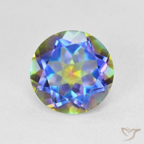 3.67ct Naturale Multicolore Quarzo mistico, Rotondo, VVS-VS