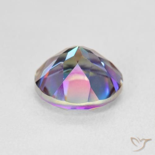 Quarzo mistico Multicolore naturale da 3.67 ct, Rotondo, VVS-VS