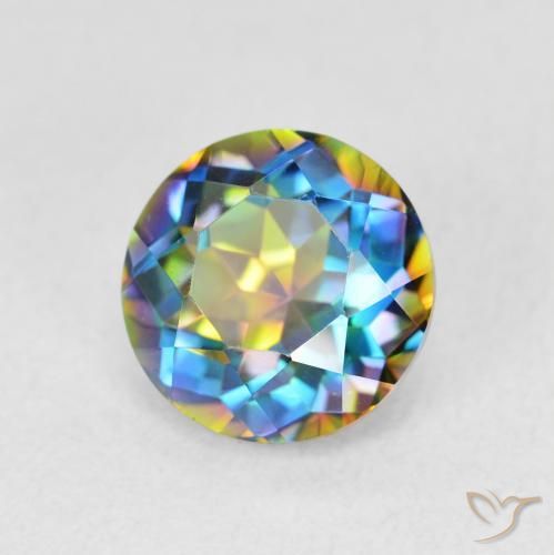 Quarzo mistico Multicolore naturale da 1.99 ct, Rotondo, VVS-VS
