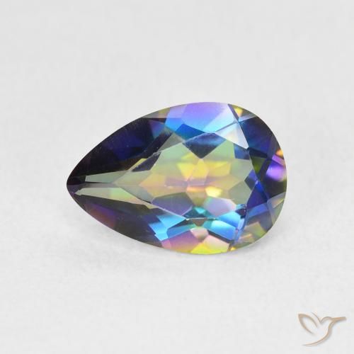 1.82ct Naturale Multicolore Quarzo mistico, Forma a pera, VS