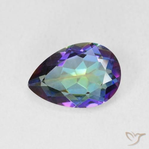 1.82ct Naturale Multicolore Quarzo mistico, Forma a pera, VS