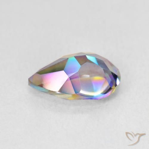 Quarzo mistico Multicolore naturale da 1.89 ct, Forma a pera, VVS