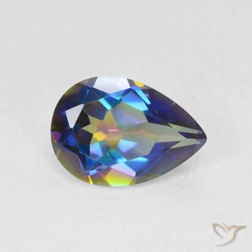 Quarzo mistico Multicolore naturale da 1.75 ct, Forma a pera, VVS