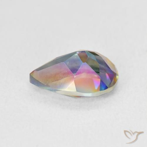 Quarzo mistico Multicolore naturale da 1.84 ct, Forma a pera, VVS