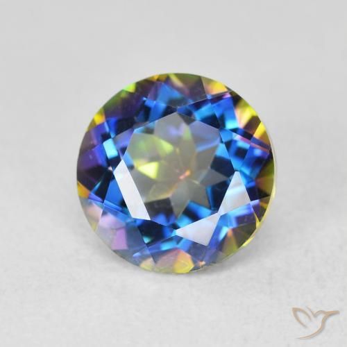 Quarzo mistico Multicolore naturale da 2.00 ct, Rotondo, VVS